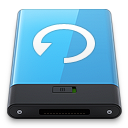 Blue Backup W Icon 128x128 png